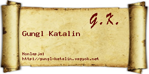 Gungl Katalin névjegykártya